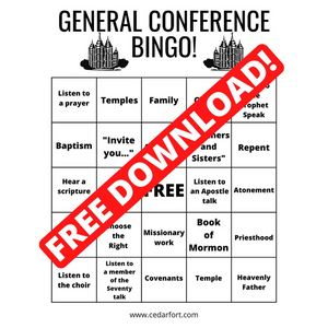 FREE General Conference Bingo Sheet! - Digital Download