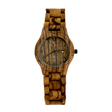 Valiant Men's Wooden Watch - Zebra Wood