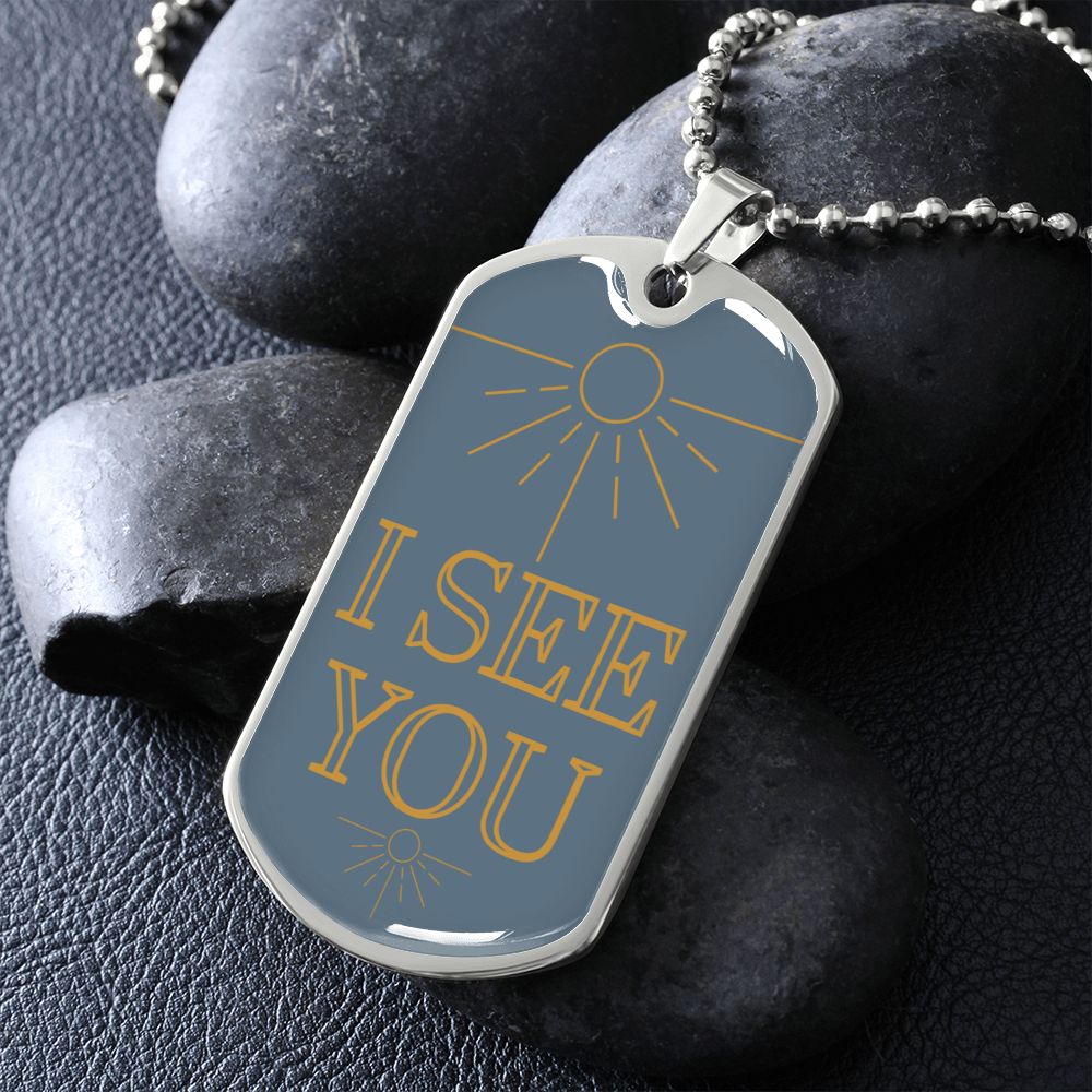 I see you dog tag necklace