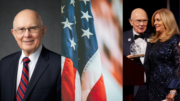 President Oaks Receives Award for Promoting God, Freedom, Country, and Standing for the Constitution