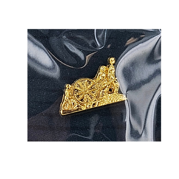 Tie Tack Handcart Gold