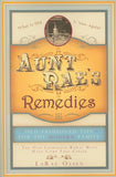 Book cover of 'Aunt Rae's Remedies' by LaRae Olsen with vintage design elements.