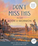 Book cover of 'Don't Miss This in the Book of Mormon' with illustration of Moroni and the Stripling Warriors