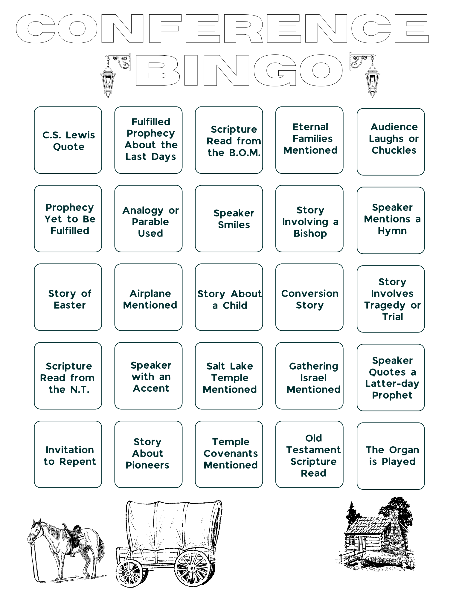 Free Conference Bingo (Adult Version - Downloadable)
