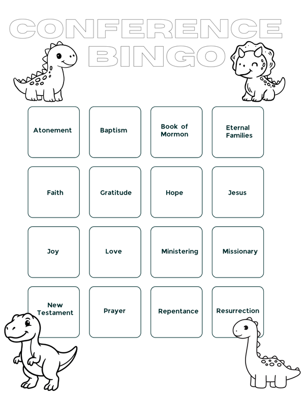 Free Conference Bingo (Kid Version - Downloadable)