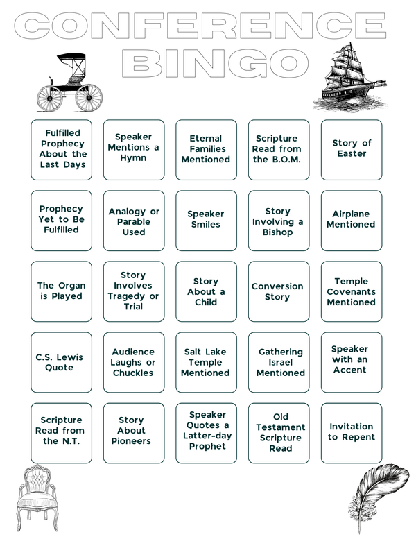 Free Conference Bingo (Adult Version - Downloadable)