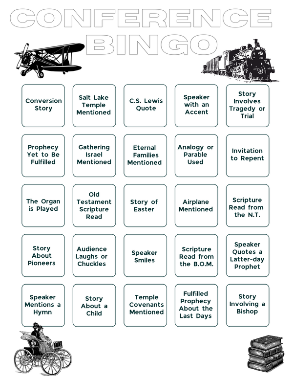Free Conference Bingo (Adult Version - Downloadable)