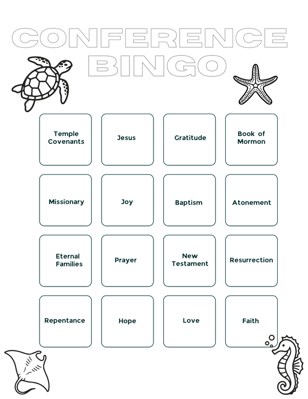 Free Conference Bingo (Kid Version - Downloadable)