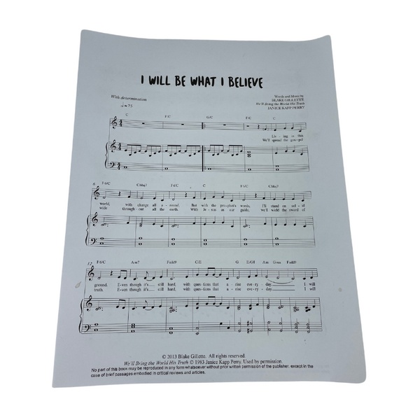 I Will Be What I Believe - Physical Copy