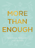 Book cover with 'More Than Enough' text on a light blue background
