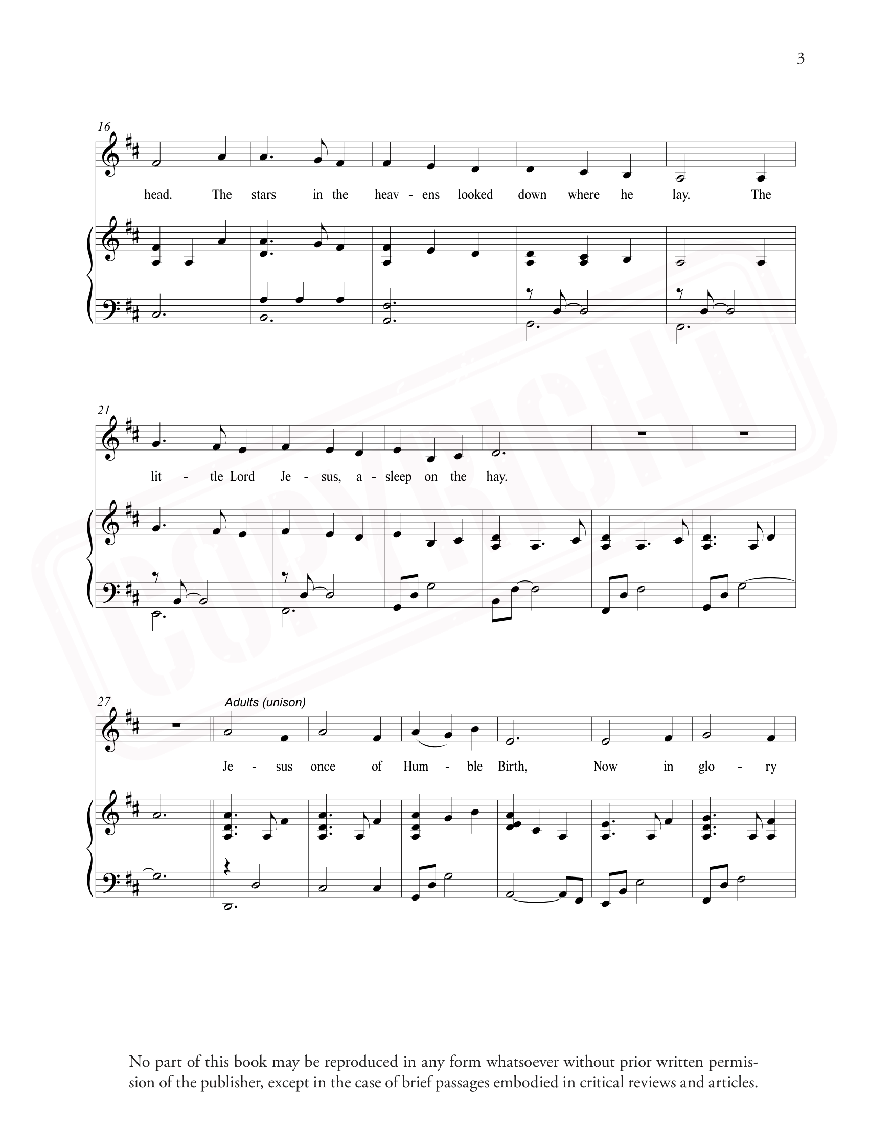 Joy (Away in a Manger / Jesus Once of Humble Birth) - Sheet Music (Download)