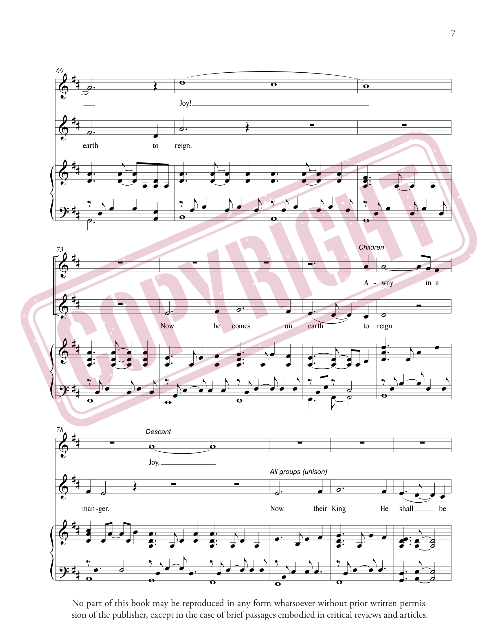 Joy (Away in a Manger / Jesus Once of Humble Birth) - Sheet Music (Download)
