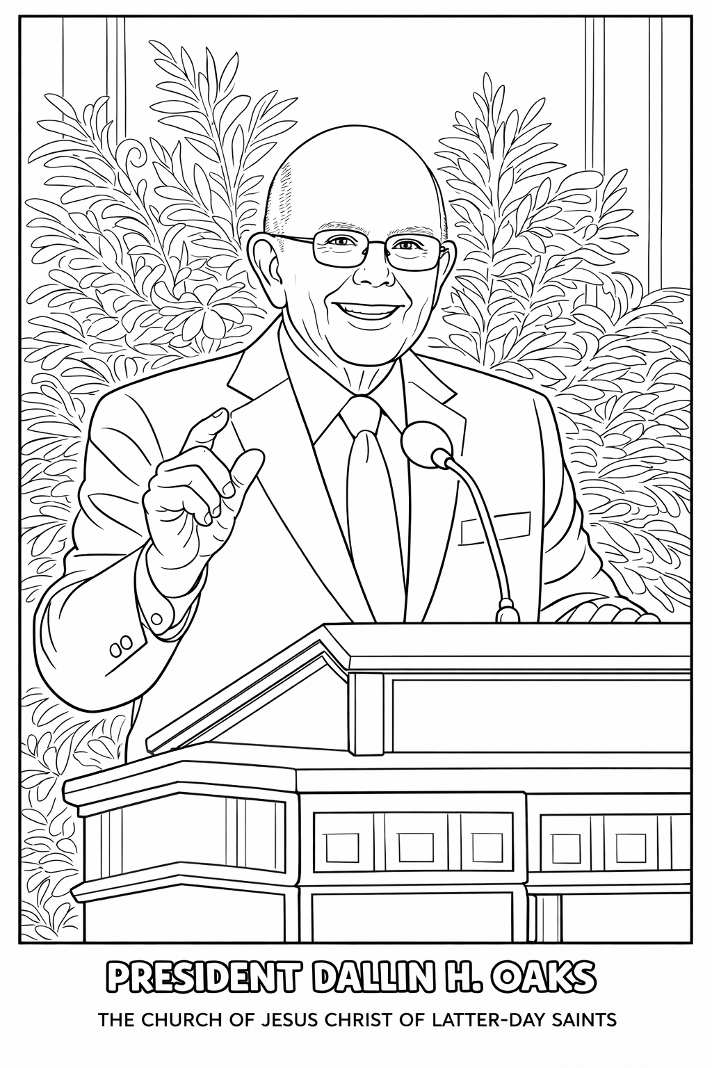 Free President Dallin H. Oaks Coloring Page (Kids – Downloadable)