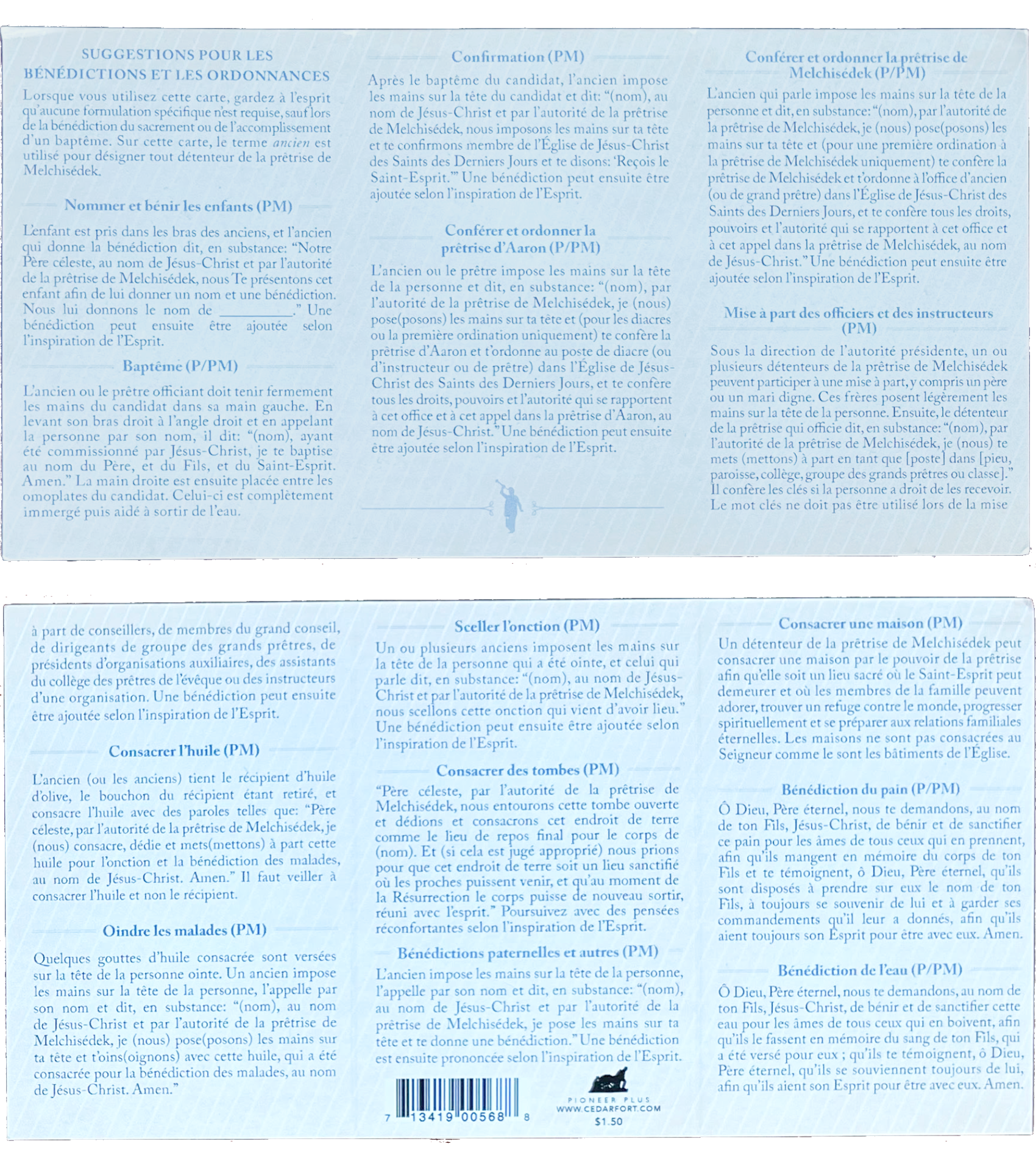 Priesthood Ordinance Card