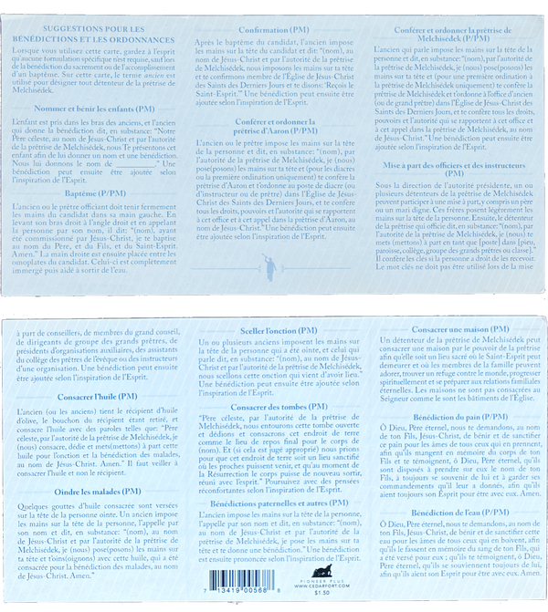 Priesthood Ordinance Card