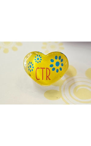 CTR - Ring - Heart Yellow Bubble - Size 4