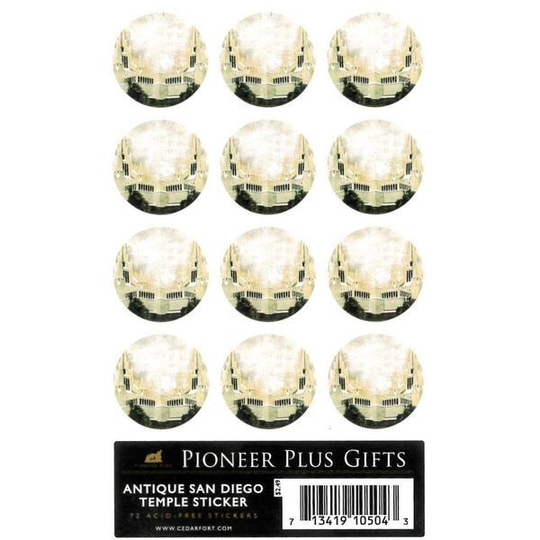 San Diego Temple - Stickers - Antique
