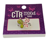 CTR Butterfly Mood Ring - Pink Crystal