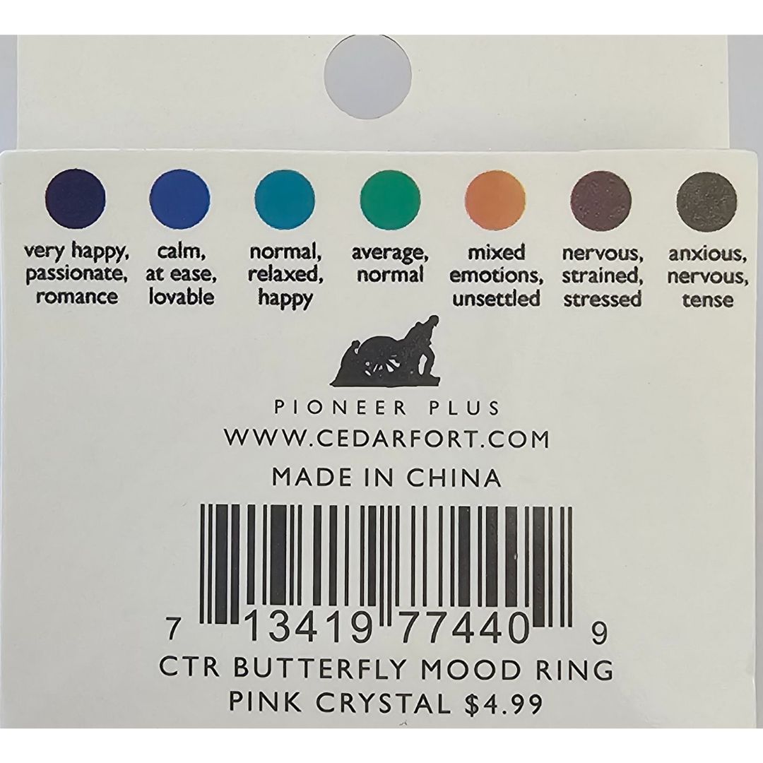 CTR Butterfly Mood Ring - Pink Crystal - Cedar Fort Publishing & Media