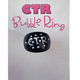 CTR Black Polka Dot Bubble Ring-Size 6