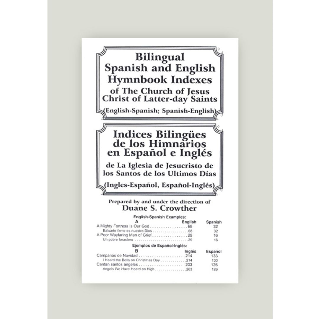 Spanish and English Hymn Index - Pocket Size