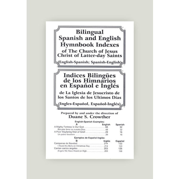 Spanish and English Hymn Index - Pocket Size
