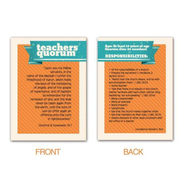 Teachers Quorum - Pocket Card - Cedar Fort Publishing & Media