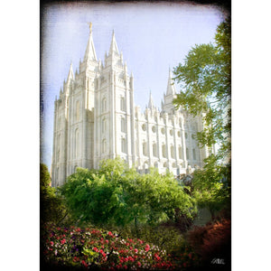 Salt Lake Temple - Vintage - Print - Vertical - 5x7