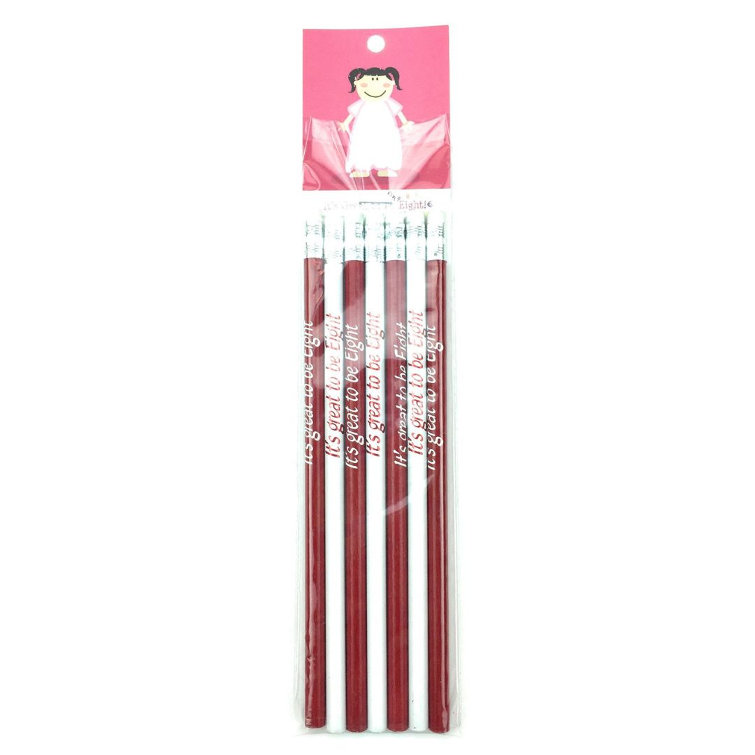 It's Great to be 8 - Pencils - Girl - 7pk - Cedar Fort Publishing & Media