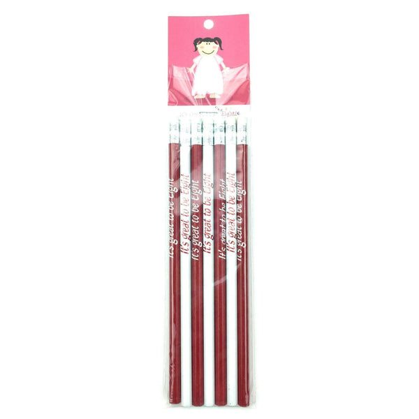 It's Great to be 8 - Pencils - Girl - 7pk - Cedar Fort Publishing & Media