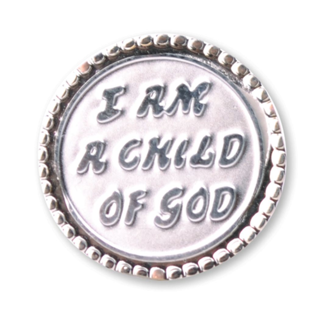 I Am A Child of God - Tie Tack - Round - Silver - Cedar Fort Publishing & Media