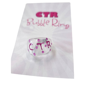CTR Clear Polka Dot Bubble Ring Size 4