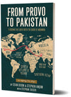 Book cover of 'From Provo to Pakistan' with world map and travel route on a green background