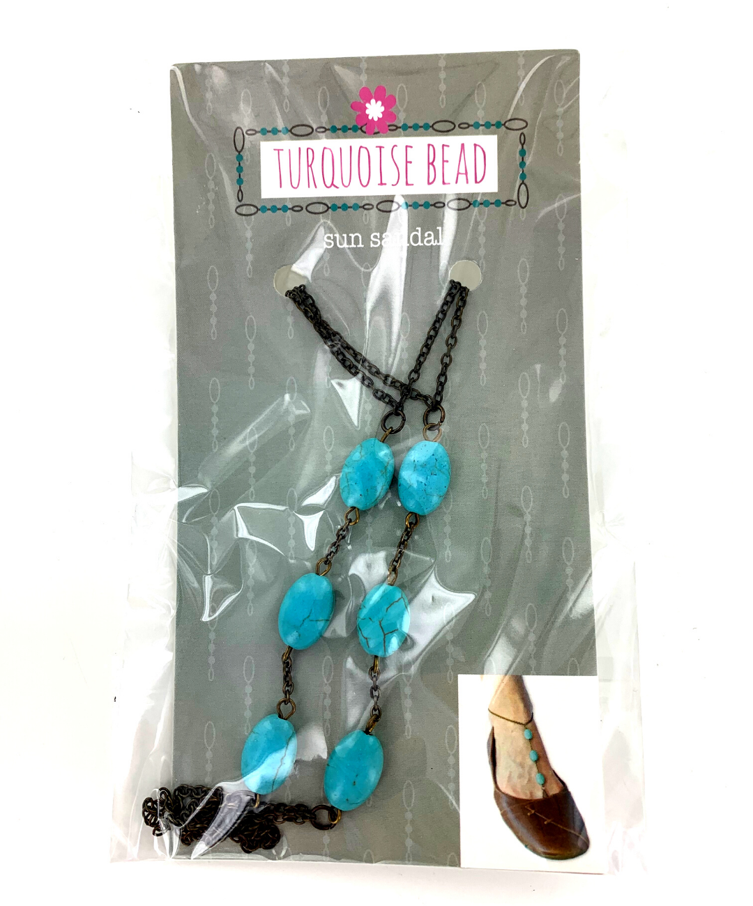 Turquoise Bead Sun Sandal - Anklet - Cedar Fort Publishing & Media