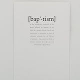 Definition - Baptism - Greeting Card