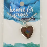 Heart and Cross - Necklace - Locket - Mood