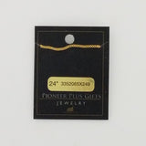 Chain - Necklace - Serpentine - 24" - Gold