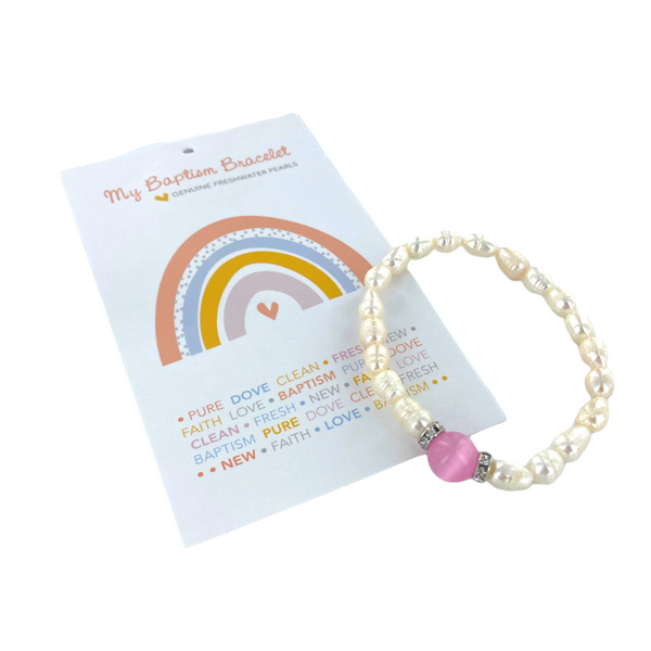 Baptism Bracelet- Freshwater Pearls