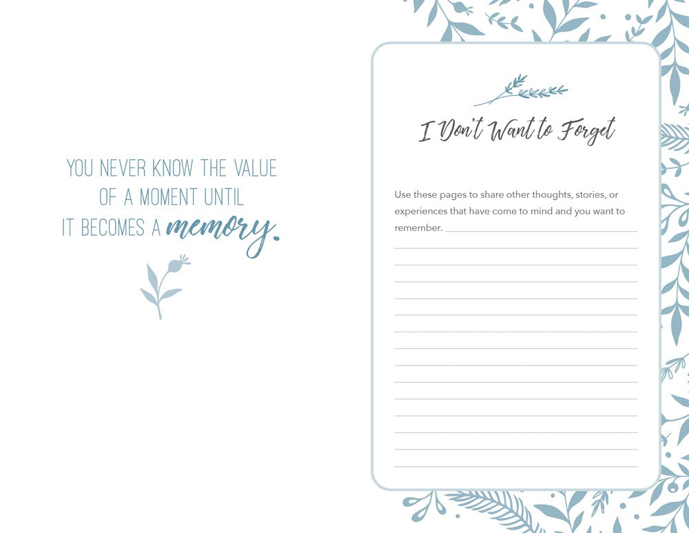 Mom, Tell Me About the Time: Memories In A Minute