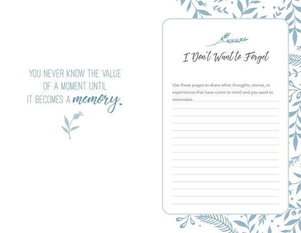 Mom, Tell Me About the Time: Memories In A Minute