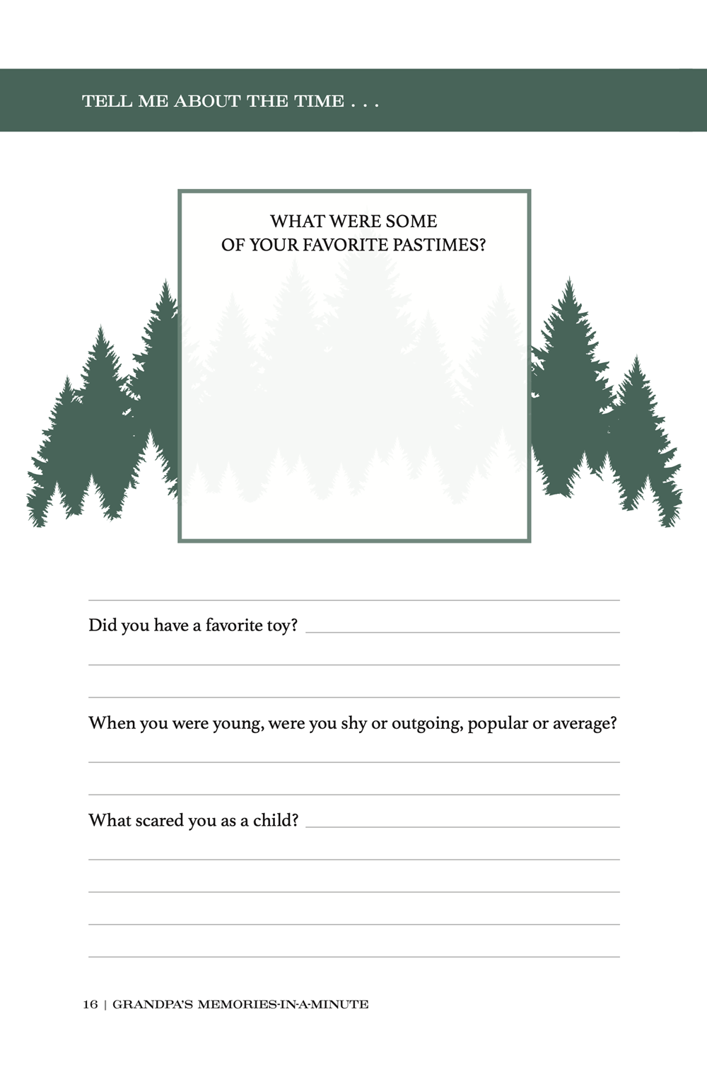 Grandpa, Tell Me About the Time: Memories In A Minute