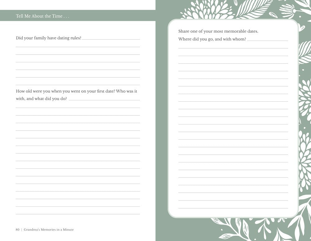 Grandma, Tell Me About the Time - Memory Prompt Journal