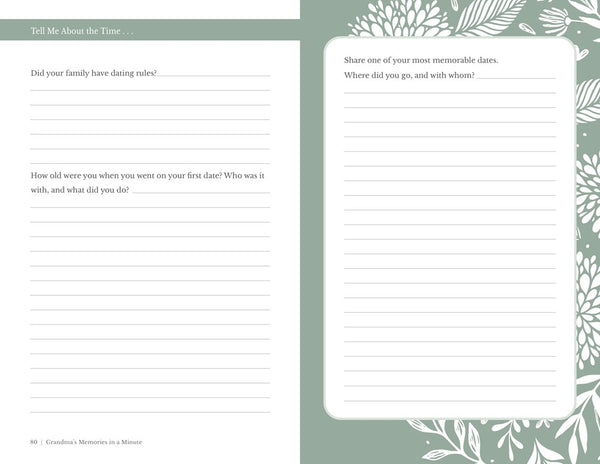 Grandma, Tell Me About the Time - Memory Prompt Journal
