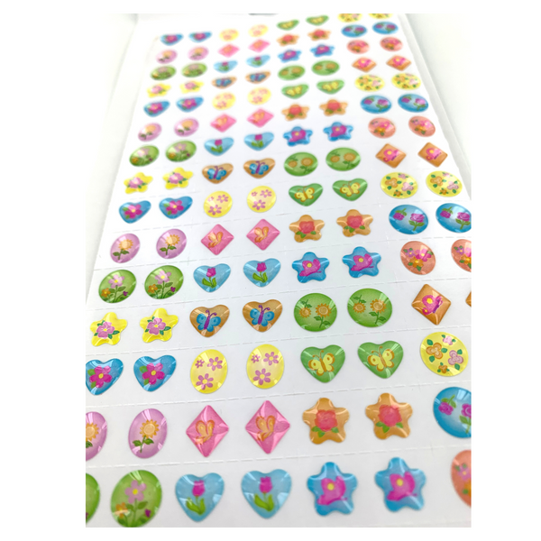 SPARKLE 288 Piece (144) Pair Stick-on Earrings - In The Garden