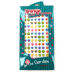 SPARKLE 288 Piece (144) Pair Stick-on Earrings - In The Garden