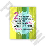 Articles of Faith Art- Pack of 13