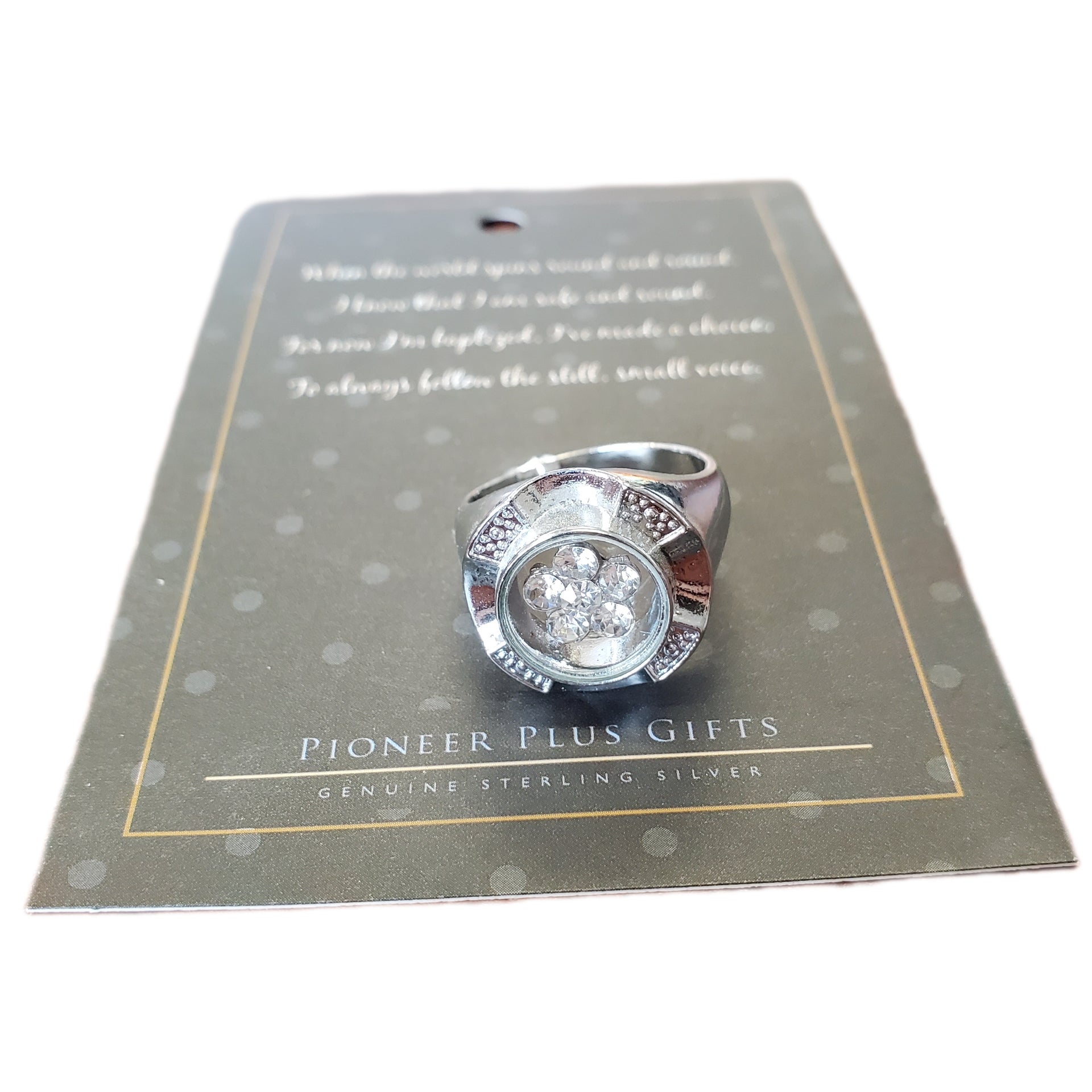 Baptism Ring - Spinner White