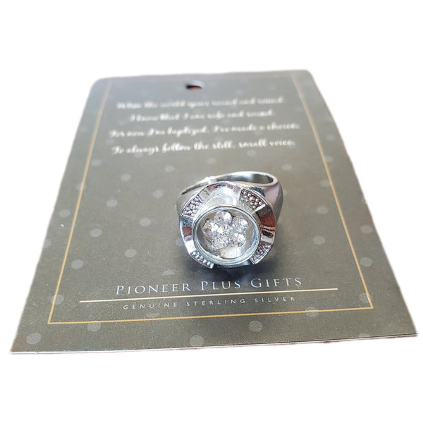 Baptism Ring - Spinner White