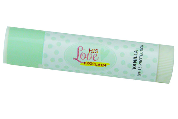 C132, R412 Lip Balm-His Love Proclaim (vanilla)