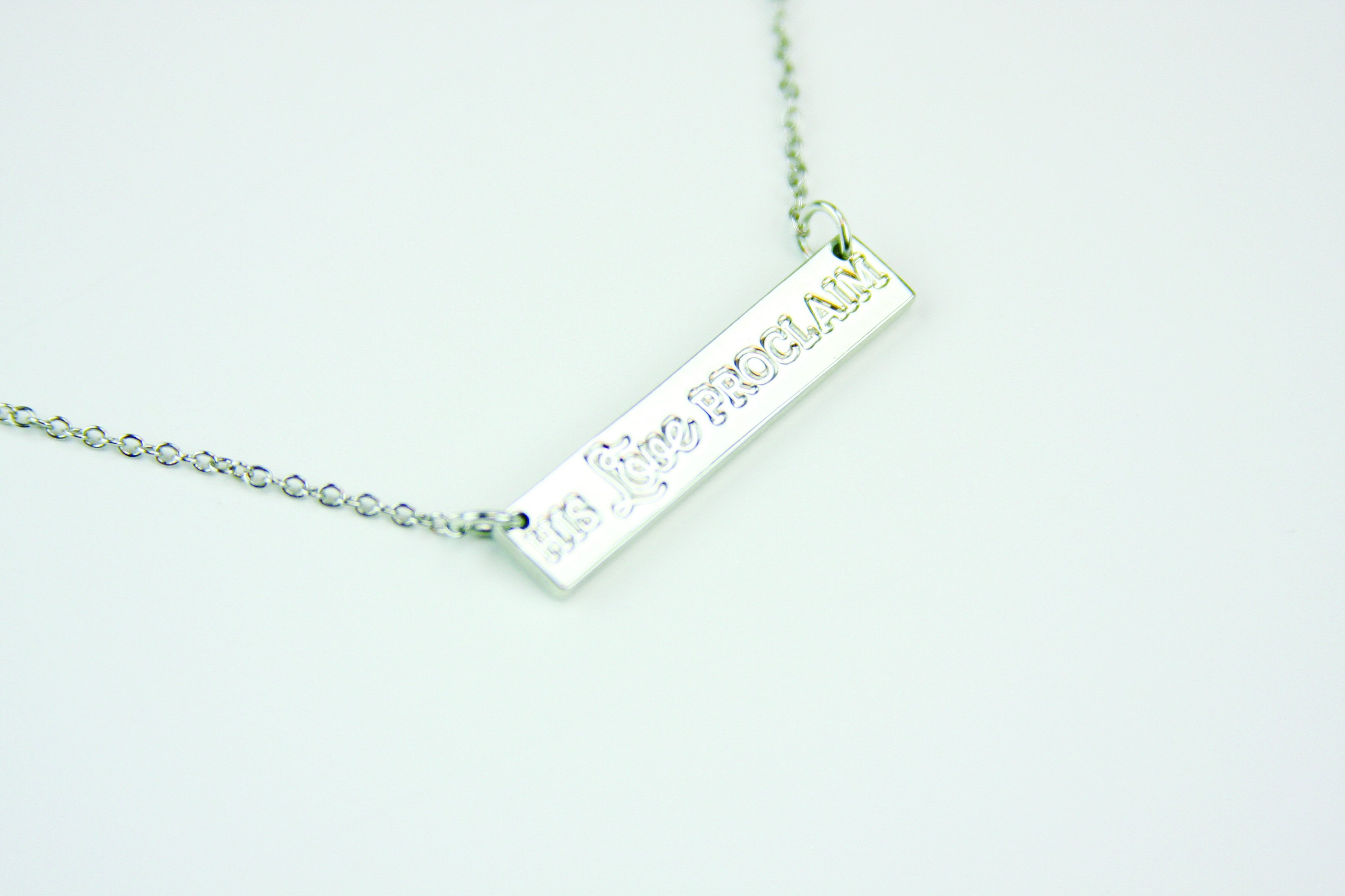 C121, Above pick His Love Proclaim Necklace (silver)
